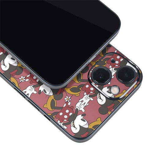 Disney Minnie Mouse Dancing Pattern iPhone 14 Plus Skin
